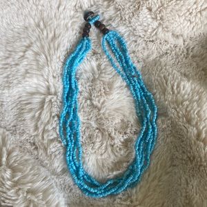 Sundance Turquoise Blue 6 Strand Bead Necklace